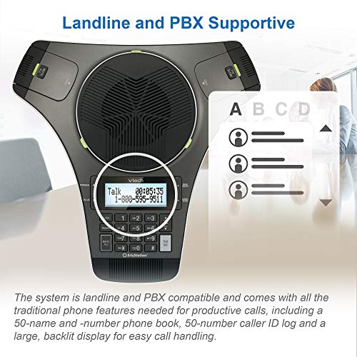 VTech VCS702 ErisStation DECT 6.0 Conference Phone - size: 2 microphones, style: Wired Base