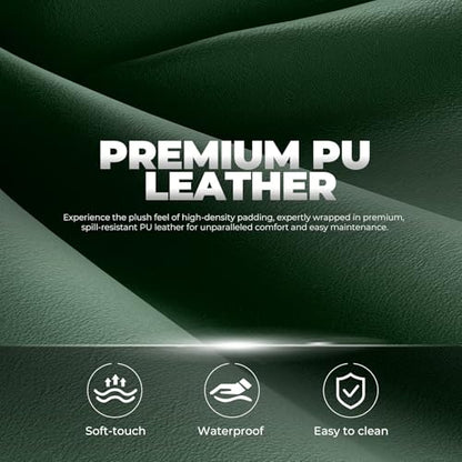 GTPLAYER Gaming Chair with Pocket Spring Cushion, Big and Tall Gamings Chairs 350LBS High Back Computer Chair with Footrest for Adults Lumbar Support Swivel Game Chair for Office, Leather Green - color: Green