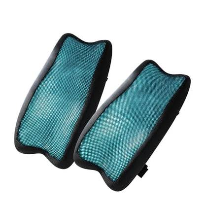 Gel Memory Foam Armrest Pads, Cooling Chair Cushions with Pressure Relief, Non-Slip for Office, Gaming Chair & Wheelchair, Machine Washable Cover, Universal Fit 2 Pack - color: Black1