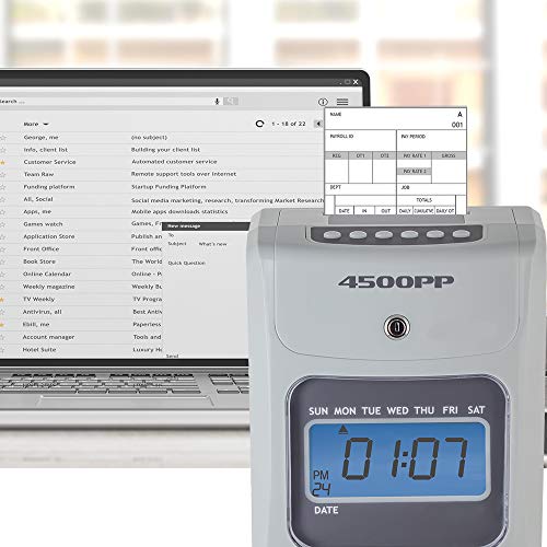 Nile Products - 4500PP Electronic Calculating Time Clock - style: Small Business Punch Pack