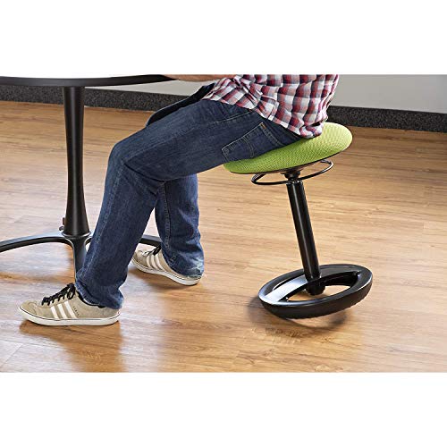 Safco Twixt Active Movement Seating Chair, Ergonomic Support, Adjustable Height, Green Mesh - color: Green, style: Desk Height