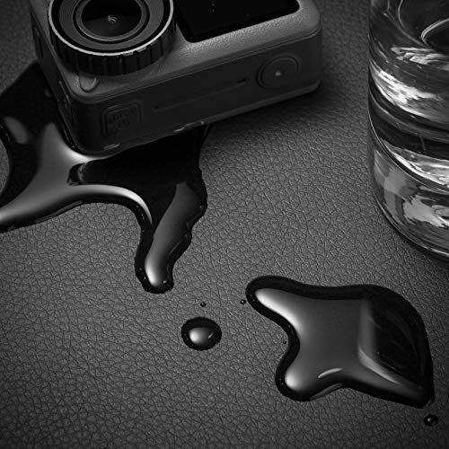 Nekmit Leather Desk Blotter Pad 24 x 14 Inches, Flat, Non-Slip, Waterproof, Black - color: Black, size: 14" x 24"