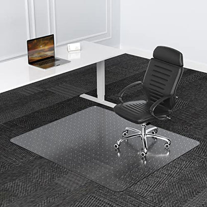 Office Chair Mat, 45" x 53" Clear Carpet Chair Mats for Low Pile Carpeted Floors Home Office, Studded Floor Mat for Office Chair on Carpet