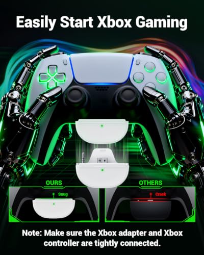 Krysenix Wireless Gaming Headset with Noise Canceling Mic for Xbox, PS5 | Low latency<20ms|Dual Mode (2.4GHz+BT)丨Compatible: PC/PS5/PS4/Switch/Mac/Tablet/Phone丨50H Battery丨Foldable Design - color: White for XBOX