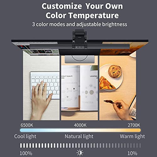 16.14" Monitor Light Bar,250LM Anti Screen Glare Eye-Care LED Screen Lamp,Touch Control USB Reading Desk Light for Flat & Curved Monitor Home Office Gaming - style: Touch Control