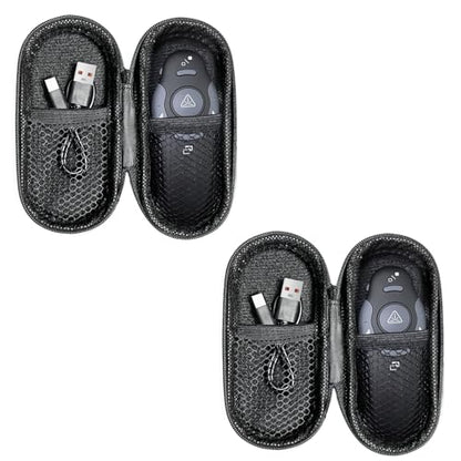 2 Unit Presentation Clickers, Wireless Presenter Remote with Case - style: 2 Units Red Laser