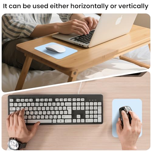Small Mouse Pad 6 x 8 Inch, Horizontal and Vertical Flexible use. Great for Traveling, Wireless laptops, Keyboard Trays, Offices, etc. (Blue) - color: blue