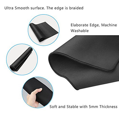 Large Mouse Pad Gaming & Professional Computer Extra Large Mouse Pad/Mat 27.5IN (70 * 30 chunse Black) - color: 70x30 Chunse Black