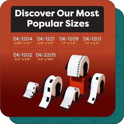 Replacement for Brother DK-1209, 1.1x2.4 Inches Thermal Barcode Labels - size: 1.1" X 2.4" - 1209