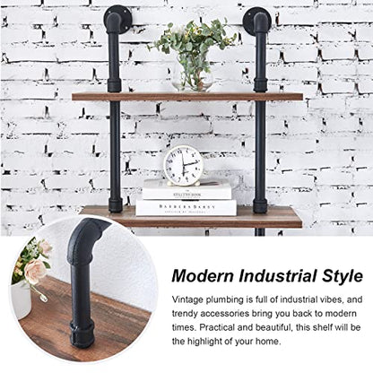 Hombazzar Industrial Pipe Bookshelf,6 Tier Pipe Shelving for Living Room