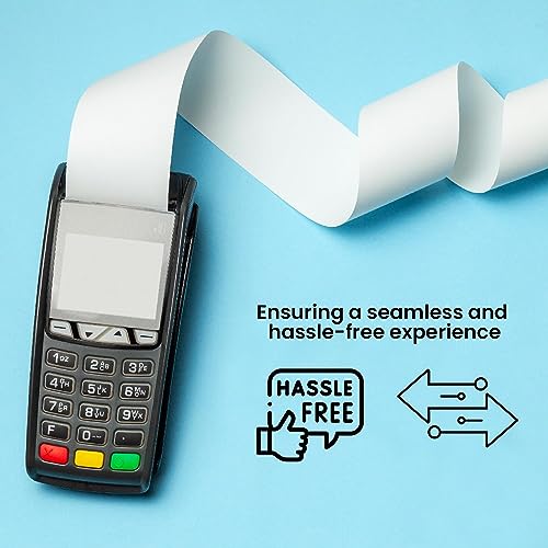 BAM POS Thermal Receipt Paper - BPA Free, Shrink Wrapped Rolls - Compatible With Clover Mini, Mobile, First Data FD130, FD50, FD55, Verifone Omni 3200, 3210, 3300 - Pack of 50 Rolls