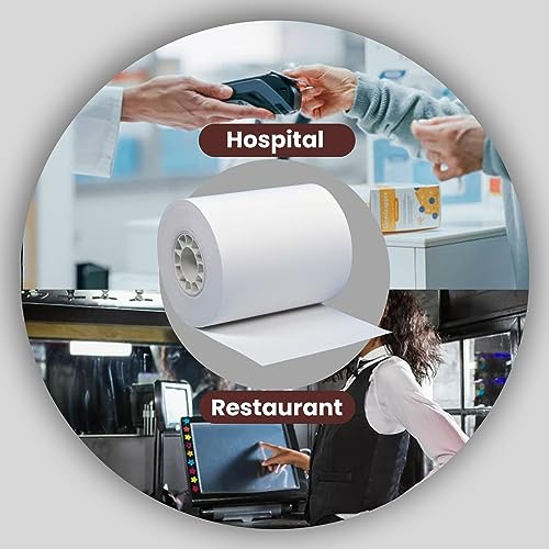 BAM POS Thermal Receipt Paper - BPA Free, Shrink Wrapped Rolls - Compatible With Clover Mini, Mobile, First Data FD130, FD50, FD55, Verifone Omni 3200, 3210, 3300 - Pack of 50 Rolls