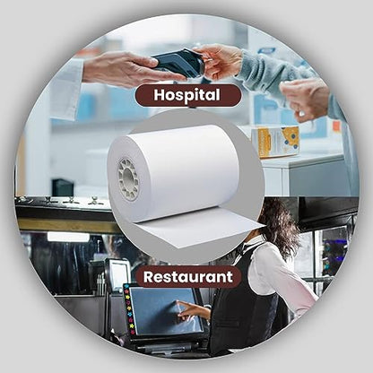 BAM POS Thermal Receipt Paper - BPA Free, Shrink Wrapped Rolls - Compatible With Clover Mini, Mobile, First Data FD130, FD50, FD55, Verifone Omni 3200, 3210, 3300 - Pack of 50 Rolls