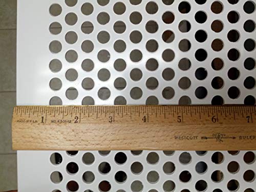 2'x2' White Plastic Perforated Tile with 3/8" Holes (2-Pack)