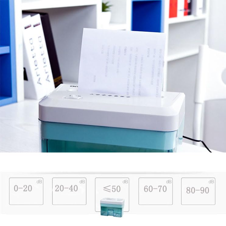 Generic Desktop Mini Paper Shredder Micro Cut, Electric Small Paper Shredder for Home Office Use,Cross Cut Mini Paper Shredder for Desk White Portable