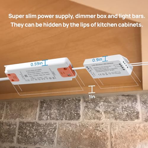 Under Cabinet Lighting Kit Plug in 21W 4000K Dimmable with Remote | Super Bright. 1 Remote Controls Multiple Light Kits Synchronously. For Kitchen Cabinet, Over Counter, Shelf. Cool White 4000K - color: Cool White 4000K