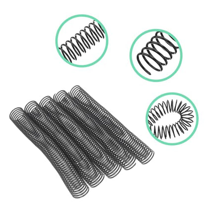 18 Pcs Spiral Binding Coil, 310 Sheet Capacity, 4:1 Pitch, 48 Loop, 38mm Diameter, Spiral Binding Spine for A4 Paper, Plastic Combs for Students Teacher Office