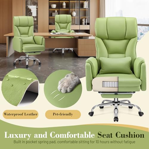 Office Chair, Flip Armrests for Pets Criss Cross Legged,Avocado Green - color: Avocado Green