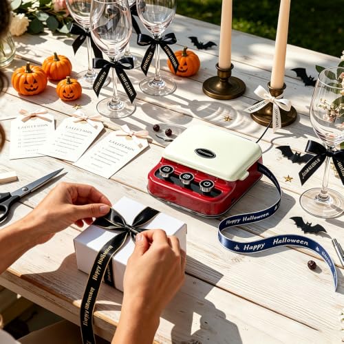 Phomemo P15 Ribbon Printer, Bluetooth Label Maker for Gift Wrap & Business - color: Retro Red