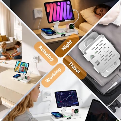 Wireless Charging Station for Apple Devices, Only for Apple Watch Charging - color: Cream