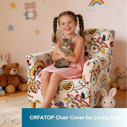 CRFATOP Accent Chair Cover, Stretch Armchair Slipcover for Living Room - color: Color A07