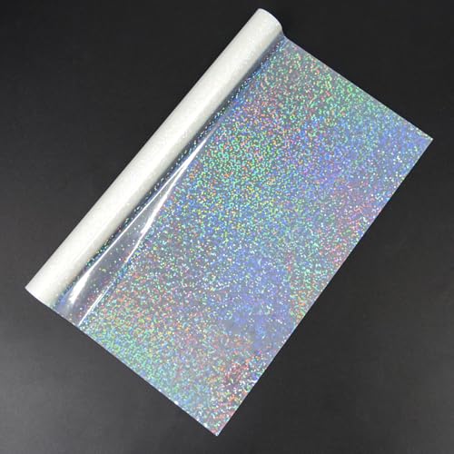 BOPP Holographic Precoated Film 22cm x 5m – Clear Crystal Dot Pattern Waterproof Thermal Laminating Roll Compatible with Laminators for DIY Paper Crafts, Stickers, Card Making - color: Clear Crystal Dot
