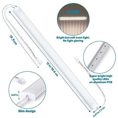 Under Cabinet Lighting Kit Plug in 21W 4000K Dimmable with Remote | Super Bright. 1 Remote Controls Multiple Light Kits Synchronously. For Kitchen Cabinet, Over Counter, Shelf. Cool White 4000K - color: Cool White 4000K