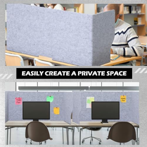 2 Pcs Large Desk Divider Foldable U Privacy Partition 48"L x 20"H - size: 48"L x 20"H, style: Elegant