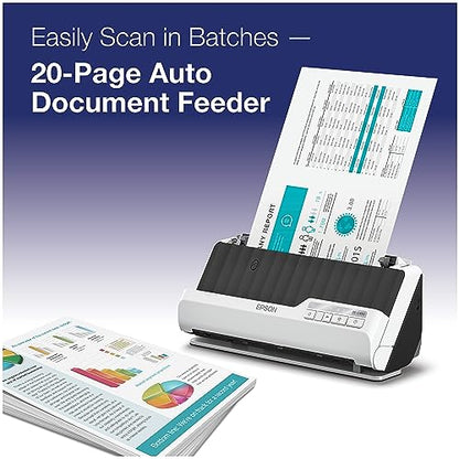Epson DS-C490 Duplex Desktop Document Scanner 20-Page Auto Feeder