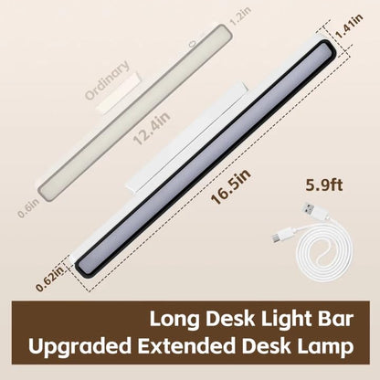 Desk Light Bar Under Desk Lights 16.5 in for Home Office, Under Shelf | Magnetic Rechargeable LED Remote Control 3000K 4500K 6000K Color Temperature Battery Powered - color: White #Remote