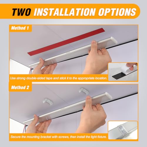 Nilight LED Interior Light Bar 2PCS 16.5 Inch Dimmable Strip Lights - color: 3 Color Interior Lights-16.5" 2PCS
