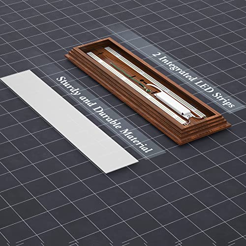 2FT LED Light Fixture with 3000K/4000K/5000K CCT Selectable Dimmable 2 Foot LED Linear with Wooden Look 30W 3300LM Flush Mount Ceiling Wraparound for Kitchen, Bedroom, Laundry, 2 Pack - size: 2FT | 2 Pack