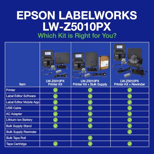 LABELWORKS Epson LW-Z5010PX-R Industrial Label Printer Kit - Rewinder - style: Full Kit