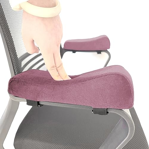 Office Chair Armrest Covers, Set of 2 Comfortable Armrest Elbow Pillow (2 Pink Armrest Pillow)