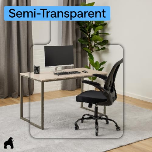 GORILLA GRIP Office Chair Mat for Carpet Floors, Heavy Duty 29x47 Clear Lip - size: 29"x47", style: Carpet Floor with Lip
