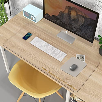 Oterri Clear Writing Desk Pad, 24’’x17” Heat Resistant Waterproof PVC Round Edge Durable Desk Protect Mat, Anti-Static Writing Mat Table Protector - size: 17" x 24"