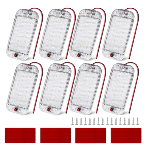 Nilight LED Dome Light 8PCS 6 Inch Interior Light White - color: White Interior Lights-6" 8PCS