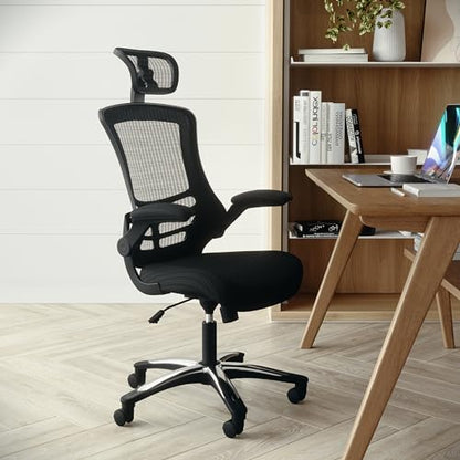 Flash Furniture Mesh Swivel Adjustable Office Chair, Black