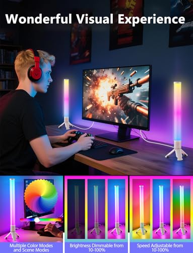 DAYBETTER 360° Smart LED Light Bars, TV Light Bar for Room, PC, Desk Decor - color: White