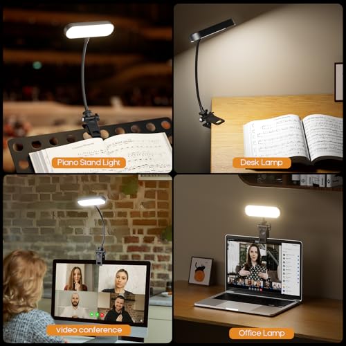 Jasput Clip-On Rechargeable Book Light for Reading in Bed