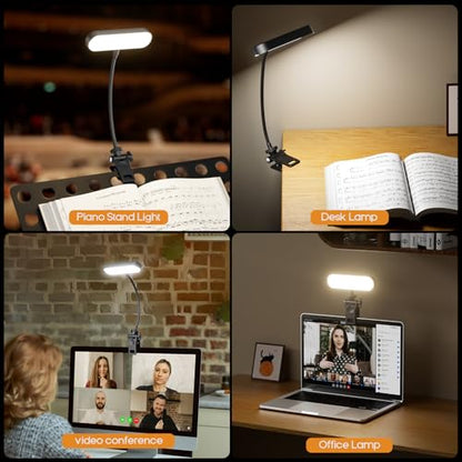 Jasput Clip-On Rechargeable Book Light for Reading in Bed