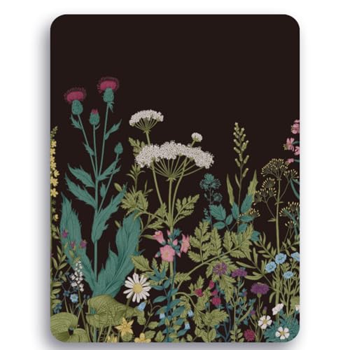 Audimi Small Mouse Pad 6 x 8 Inch, Mini Mouse Pad Thick for Laptop Wireless Mouse Home Office Travel, Portable, Washable (Weeds) - color: Weeds