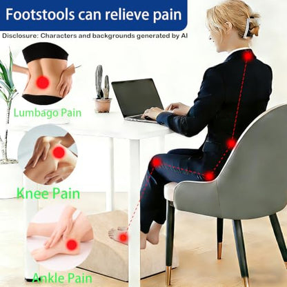 Foot Rest for Under Desk at Work, Ergonomic Under Desk Footrest with Washable Cover for Office, Home & Gaming Leg Elevation Pillow Beige - color: E-beige