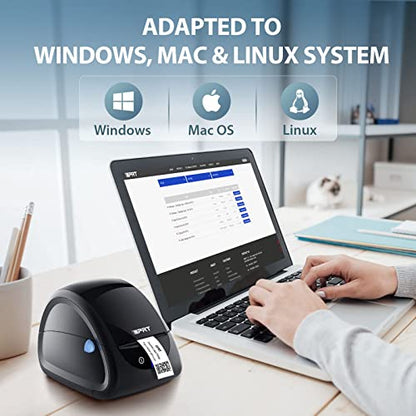 iDPRT Thermal Label Printer SP310 - Label Maker with Auto Label Detection, Support 1"-3.15" Print Width, Windows&Mac, Suitable for Barcode, Address, Filling & Storing for Home,Office&Business(Renewed)
