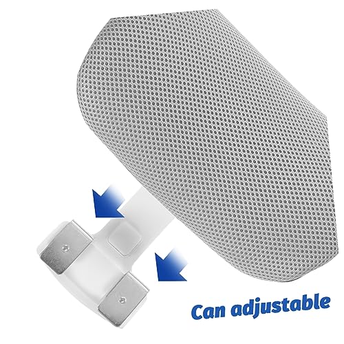 Chair Head Pillow White Headrest Pillow for Office Chair Ergonomic Design Easy to Install Adjustable Height - color: White