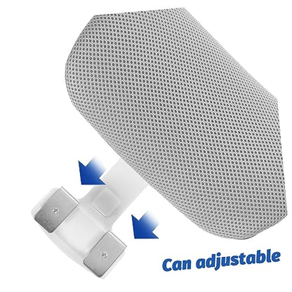 Chair Head Pillow White Headrest Pillow for Office Chair Ergonomic Design Easy to Install Adjustable Height - color: White