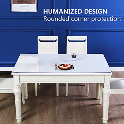 Plastic Clear Chair Mat 30x60 Crystal Clear Plastic Dining Table Cover Protector Office Desk Pad Mat Rectangle Vinyl Table Cover 5 Foot Table PVC Desk Writing Mat Wood Side End Coffee Kitchen Table - color: Clear, size: 30" x 60"