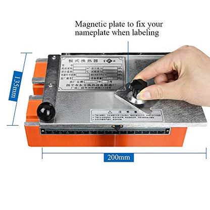 MXBAOHENG Manual Nameplate Metal Label Stamping Printer Machine Marking Machine for Metal (Dot Matrix 4mm) - size: Dot matrix 4mm