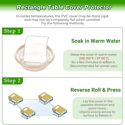 12 x 12 in Transparent Table Protector Mat - Heavy Duty Clear Plastic Desk Cover for Wood Furniture, Waterproof Heat Resistant Dining Table Topper, Protective Pad for Office Desk, Craft Table