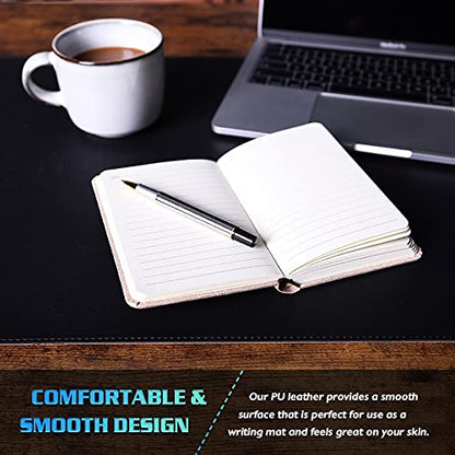 K KNODEL Small Sewing Leather Desk Mat, Desk Pad (Black, 23.6" x 13.8") - color: Black/Black, size: 23.6" x 13.8"